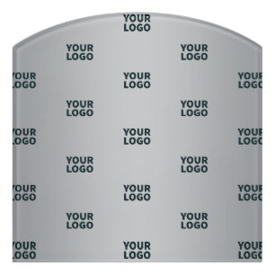 Repeating Logos on Grey Gradient (editable color) Door Sign