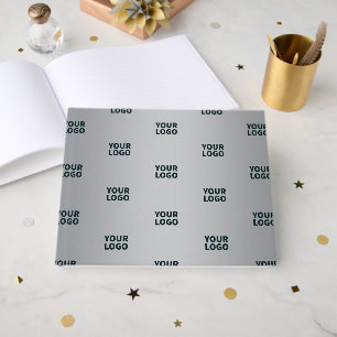 Repeating Logos on Grey Gradient (editable color) Guest Book