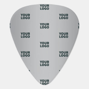 Repeating Logos on Grey Gradient (editable color) Guitar Pick