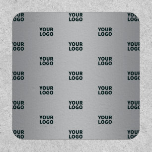 Repeating Logos on Grey Gradient (editable color) Patch