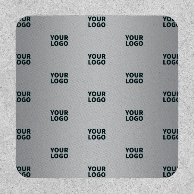 Repeating Logos on Grey Gradient (editable color) Patch (Front)