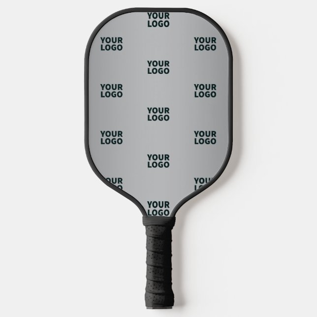 Repeating Logos on Grey Gradient (editable color) Pickleball Paddle (Front)