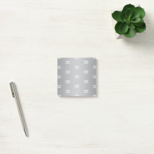Repeating Logos on Grey Gradient (editable color) Post-it Notes