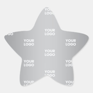 Repeating Logos on Grey Gradient (editable color) Star Sticker