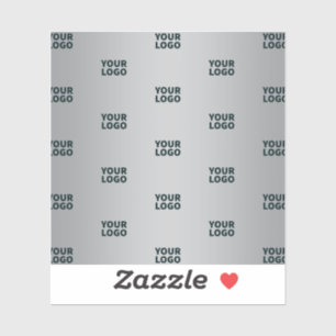 Repeating Logos on Grey Gradient (editable color) Sticker