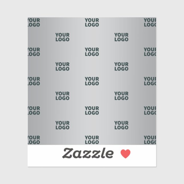 Repeating Logos on Grey Gradient (editable color) Sticker (Sheet)