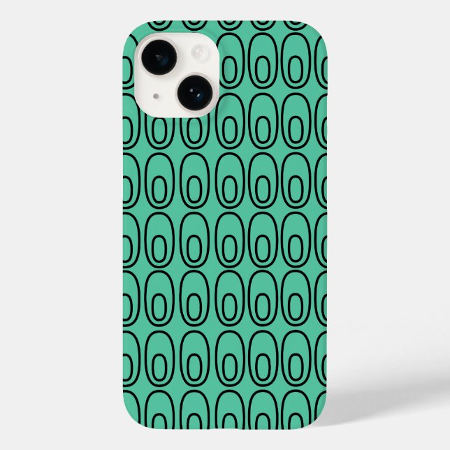 Repeating Mint Green Ovals Case-Mate iPhone Case (Back)