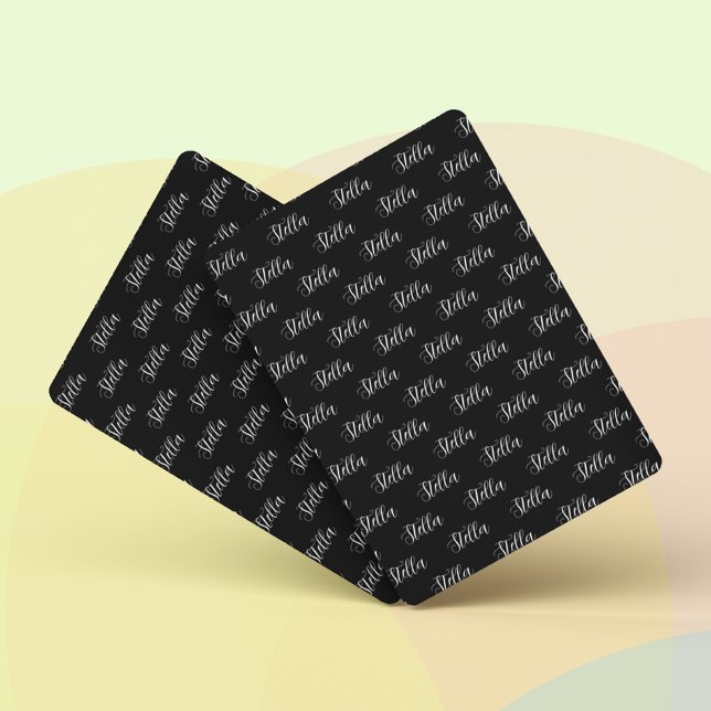 Repeating Name allover Black Poker Cards (Creator Uploaded)