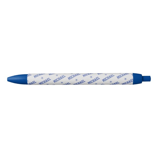 Repeating Name with Stars Cute Sports Style Pen (Front)