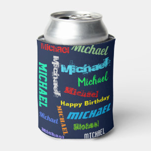 Repeating Name YOUR Custom TEXT Gift Seltzer Can C Can Cooler