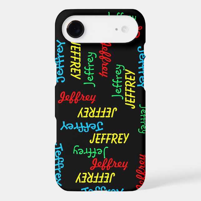 Repeating Names, Black,  Case-Mate iPhone Case (Back)
