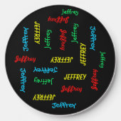 Repeating Names contemporary modern elegant budget Wireless Charger (Front)