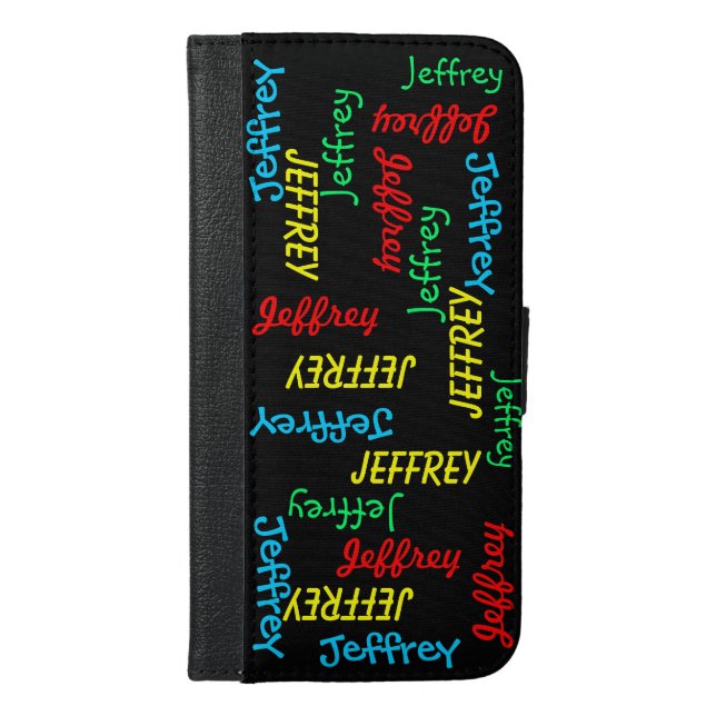 Repeating Names, Custom iPhone Wallet Case (Front)