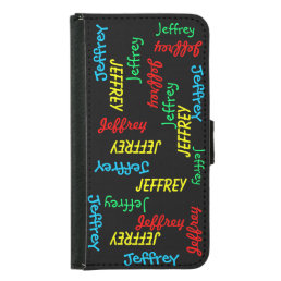 Repeating Names, Customized Samsung Galaxy S5 Wallet Case
