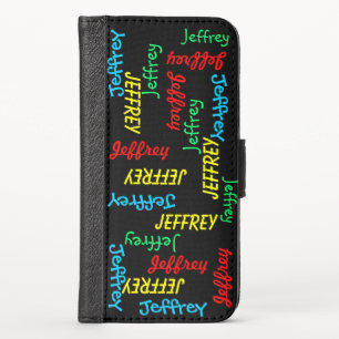 Repeating Names, Fun,  iPhone XS Wallet Case