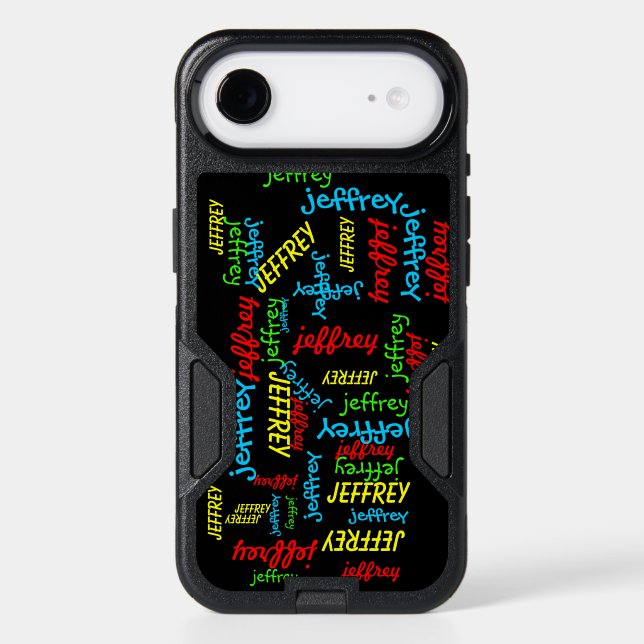 Repeating Names Fun Typography Otterbox iPhone Case (Back)