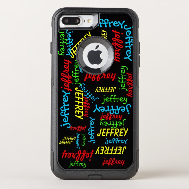 Repeating Names Fun Typography Otterbox iPhone Case (Back)