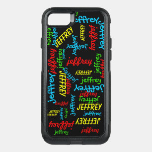 Repeating Names Tough Rugged OtterBox Commuter iPhone SE/8/7 Case