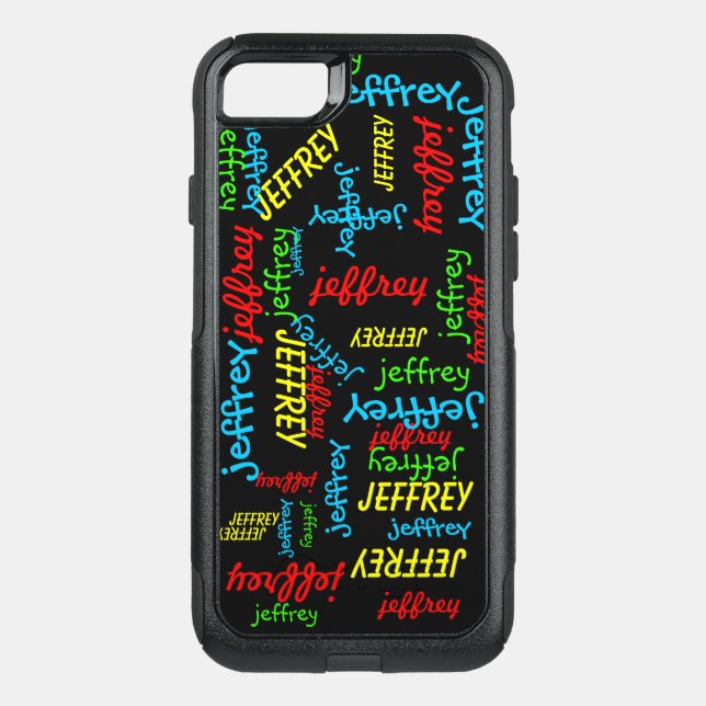 Repeating Names Tough Rugged Otterbox iPhone Case (Back)