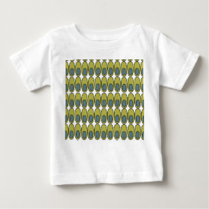 Repeating Olive Green and Gray Ovals Baby T-Shirt