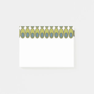 Repeating Olive Green and Gray Ovals Post-it Notes