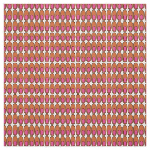 Repeating Orange and Pink Ovals Fabric