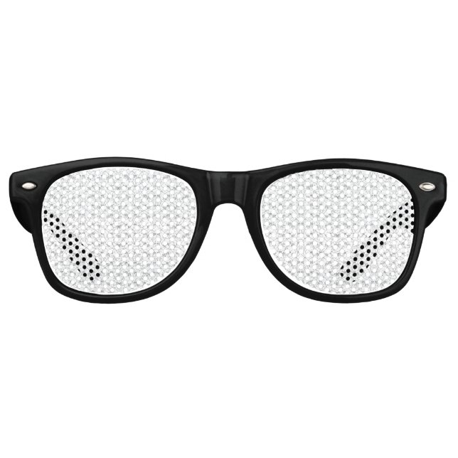 Repeating pattern of small, stylized shapes on a w retro sunglasses (Front)