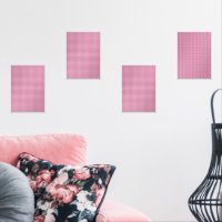 Repeating pattern of small, wavy, reddish-pink lin