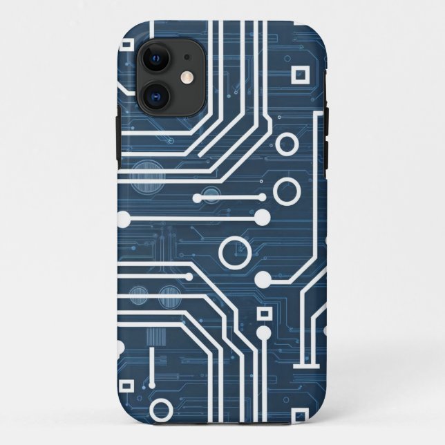 repeating pattern that resembles electronic circui Case-Mate iPhone case (Back)
