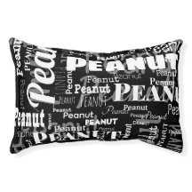 Repeating Pet Name Pattern Black White Modern Cat