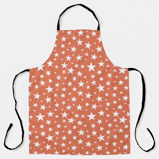 Repeating Star Pattern All-Over Print Apron (Front)