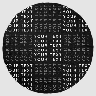 Repeating Word Pattern Grey Black & White Beach Towel