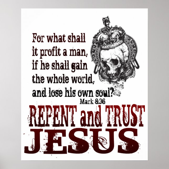 Repent and Trust Jesus Poster (Front)