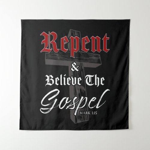Repent  Believe the Gospel Christian Faith Graph Tapestry