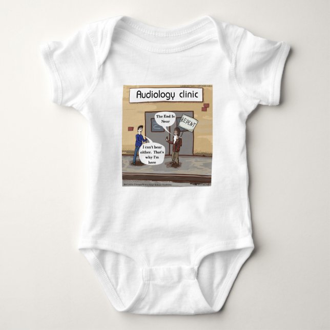 Repent For The Audiologist Office Funny Baby Bodysuit (Front)