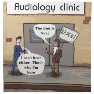 Repent For The Audiologist Office Funny Cloth Napkin