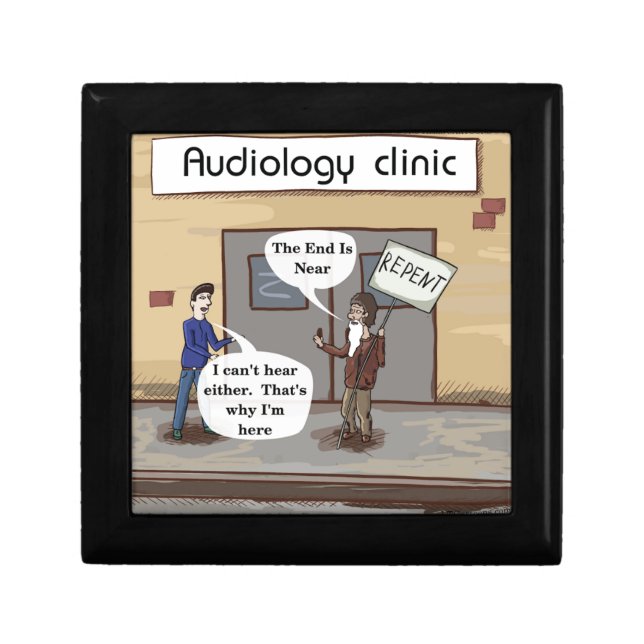 Repent For The Audiologist Office Funny Gift Box (Front)