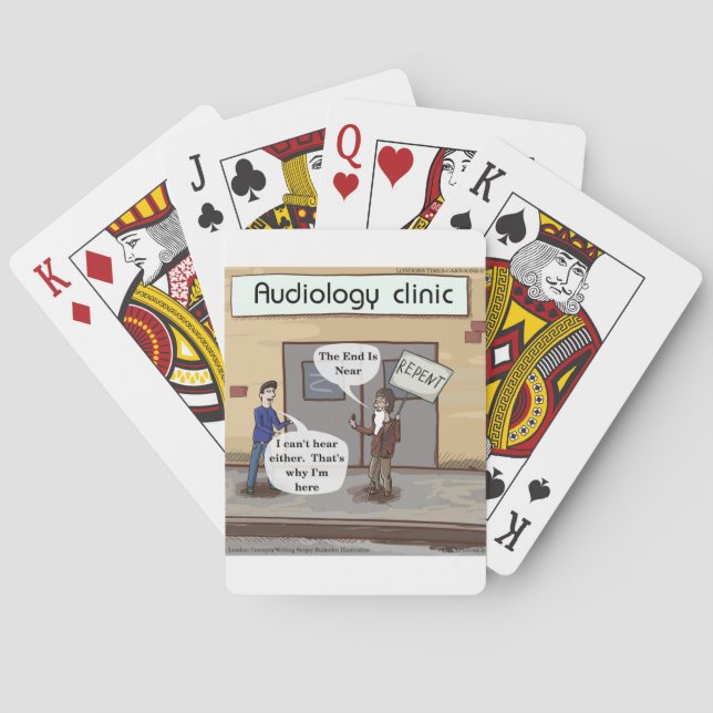 Repent For The Audiologist Office Funny Poker Cards (Back)