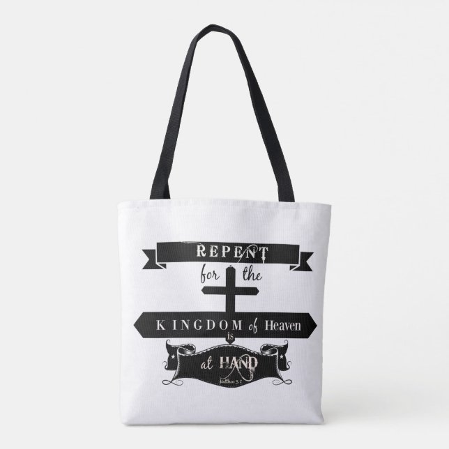 Repent Scripture - Tote Bag (Back)