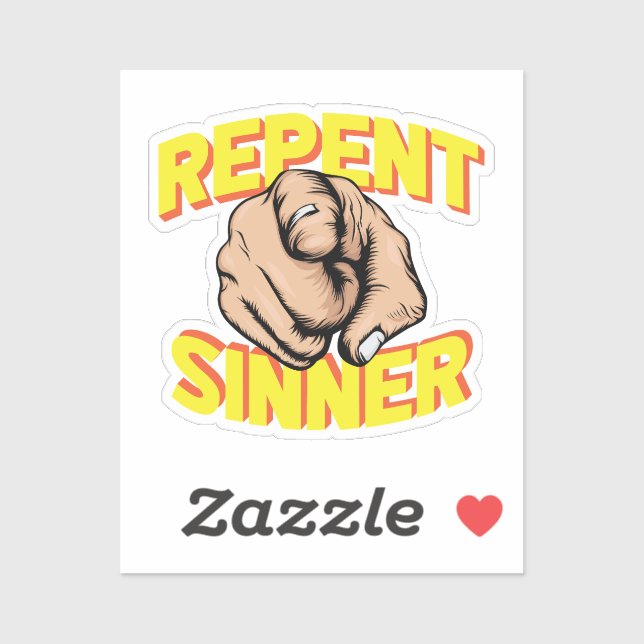 Repent Sinner Sticker (Sheet)