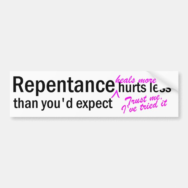 Repentance Bumper Sticker (Front)