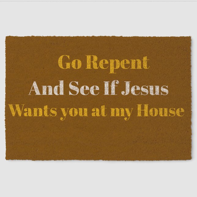 Repentance Coir Mat (Front)