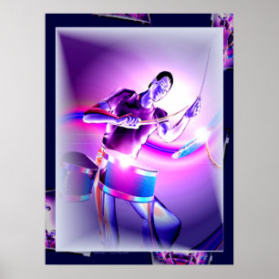 Repercussion - Purple Drummer Poster