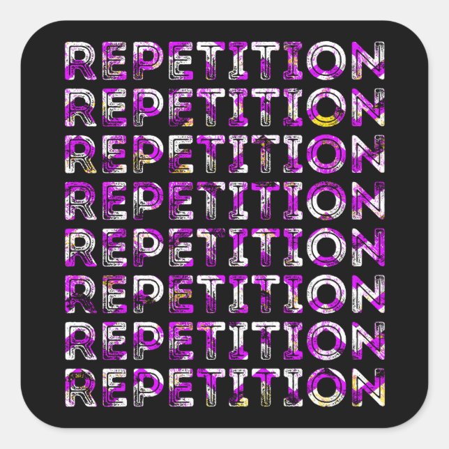 Repetition Square Sticker (Front)