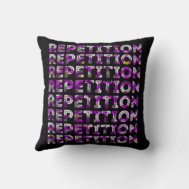 Repetition Throw Pillow (Back)