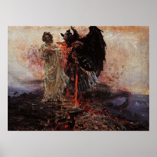 Repin - Follow Me Satan 1895 Poster (Front)