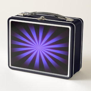 Replace Image or Customize - Vivid Retro Sunburst Metal Lunch Box