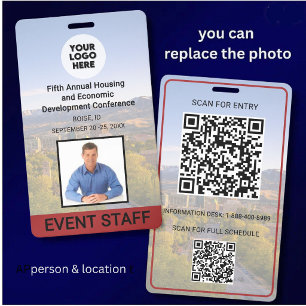 Replace Location Photo Person Photo Conference  Badge