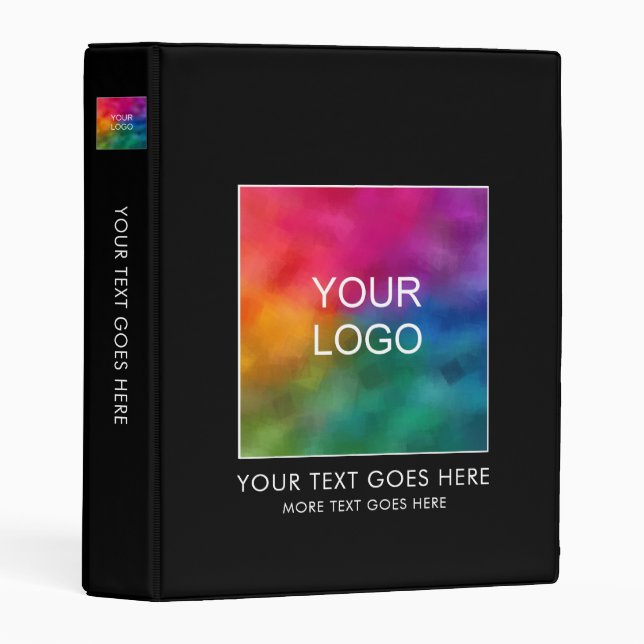 Replace Own Business Company Logo Text Here Mini Binder (Front/Spine)