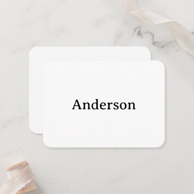 Replace Own Design Rounded 3.5" x 2.5" Flat Place Card (Front/Back In Situ)